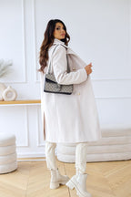 Women’s Trench Coat | Double-Breasted with Texture & Long Cut