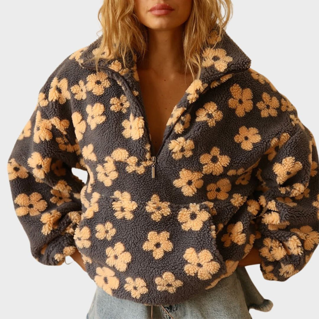 Women's Knit Sweater with Relaxed Fit and Soft Texture