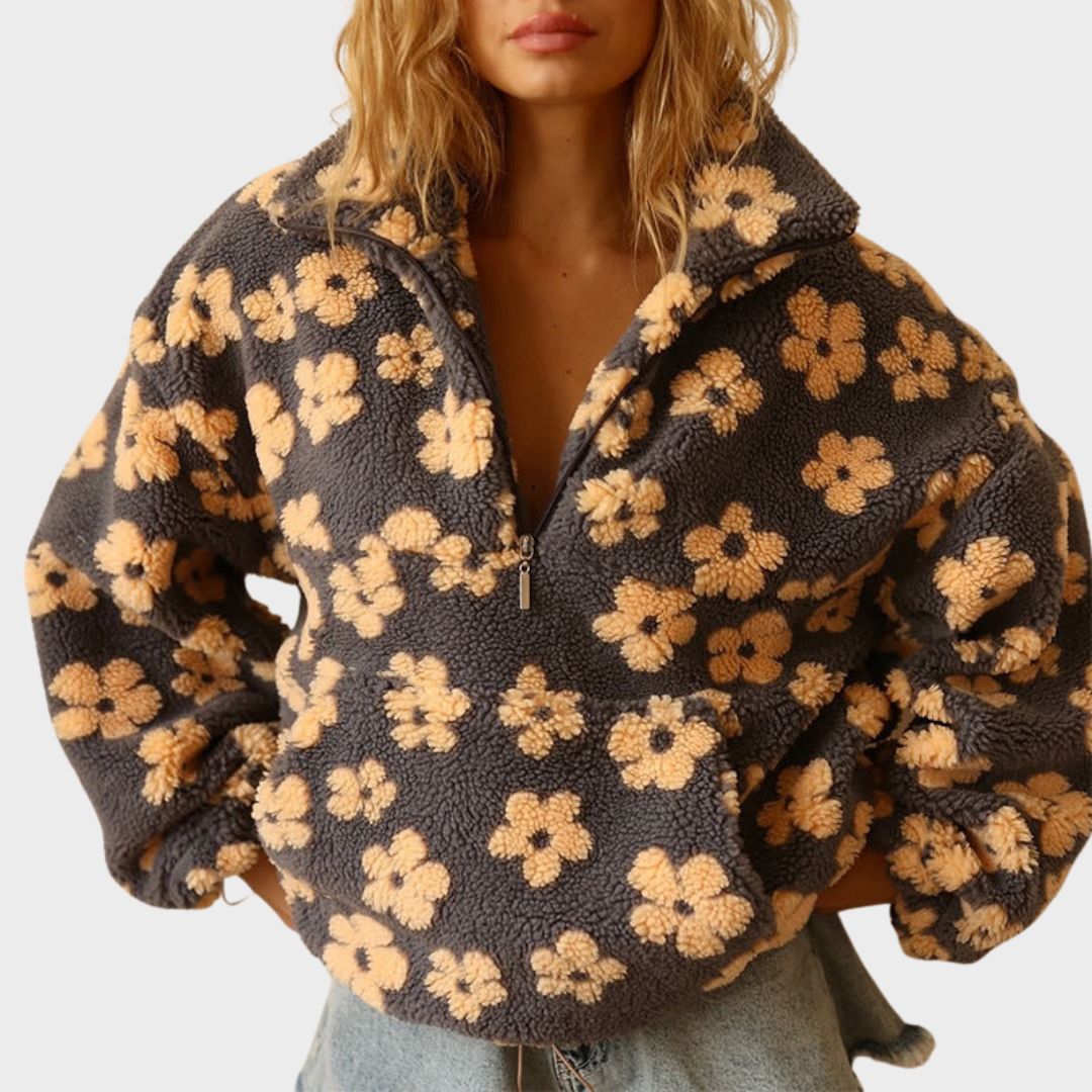 Women's Knit Sweater with Relaxed Fit and Soft Texture