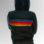 Women's Retro Zip Jacket with Functional Pockets and Adjustable Fit