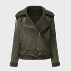 Women’s Vintage Faux Fur Biker Jacket