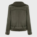 Women’s Vintage Faux Fur Biker Jacket