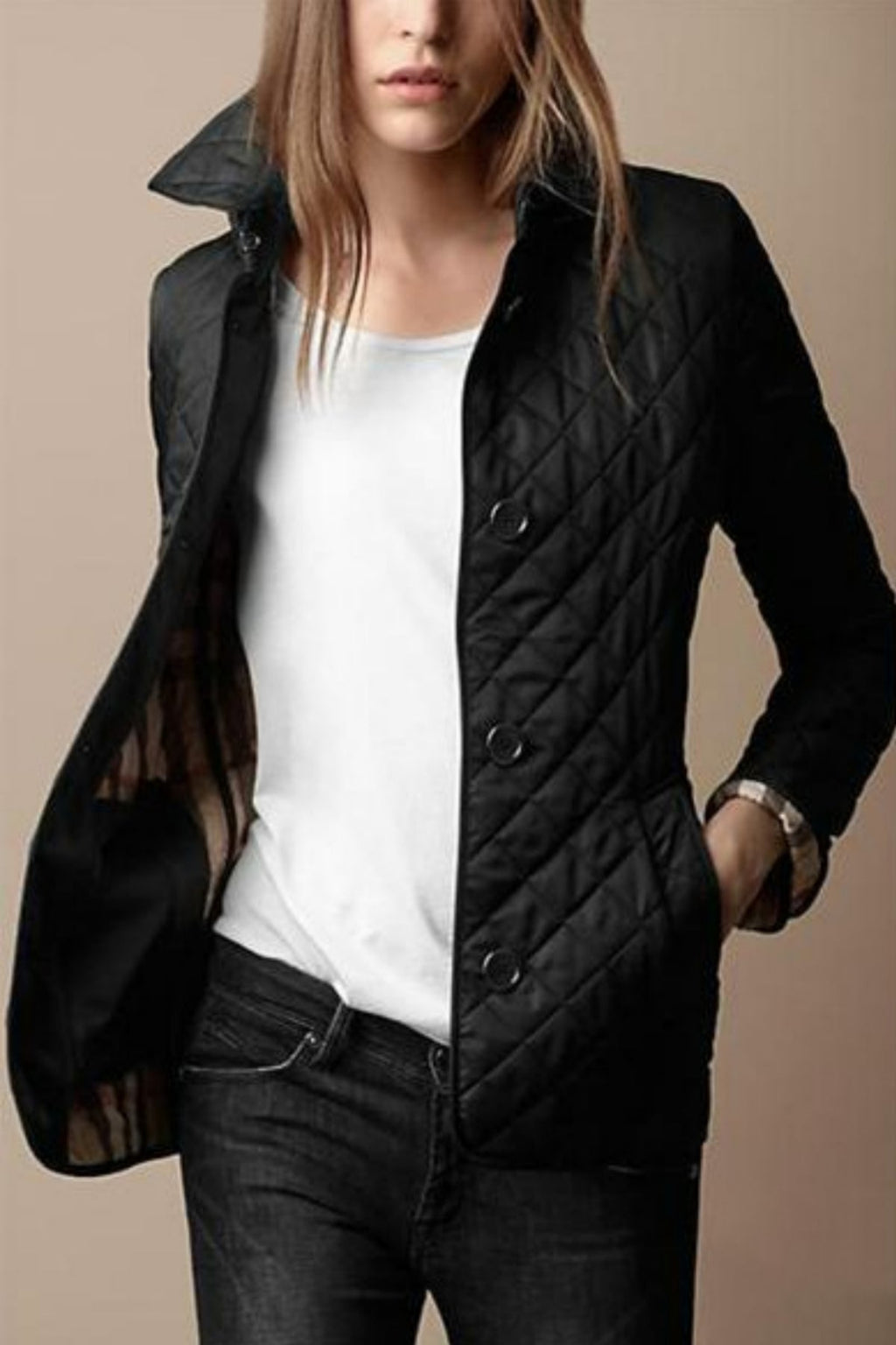 Women’s Winter Puffer Jacket | With Buttons