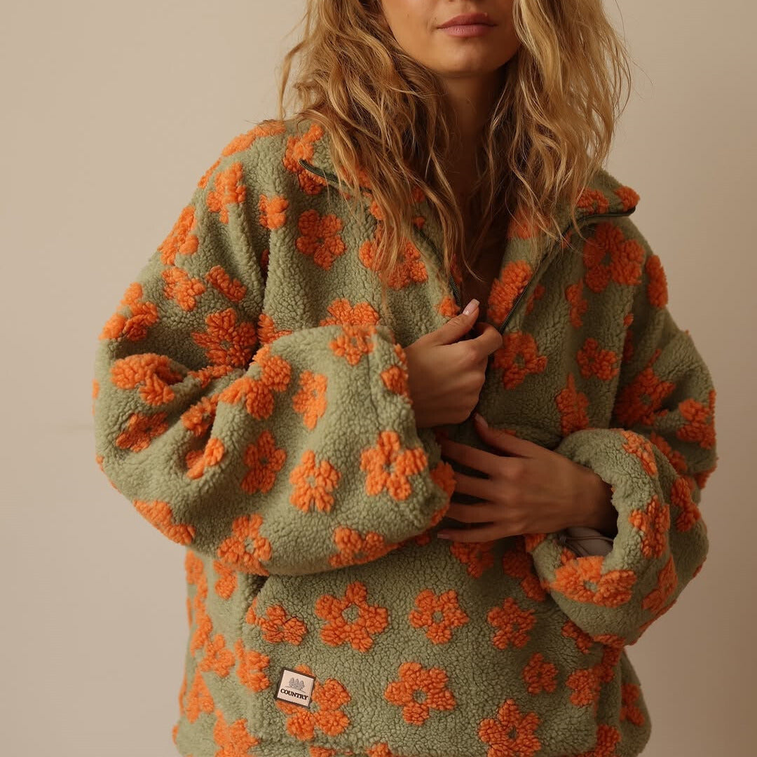 Women's Knit Sweater with Relaxed Fit and Soft Texture
