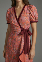 Women’s Ascot Elegant Puff Sleeve Midi Occasion Dress