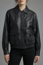 Women’s Classic Faux Leather Jacket