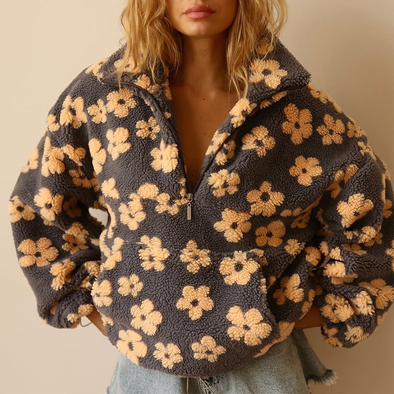 Women's Knit Sweater with Relaxed Fit and Soft Texture