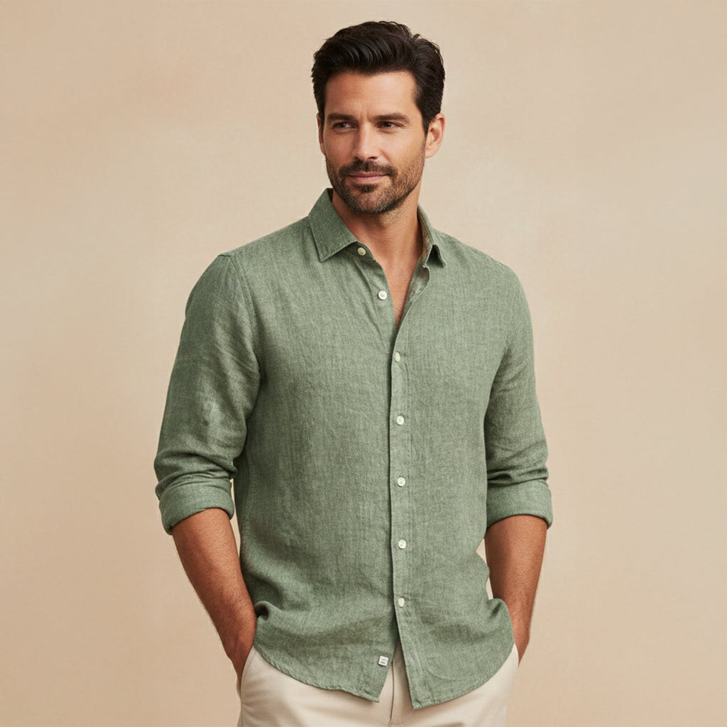 Camden | Men's Summer Casual Fit Linen Look Shirt