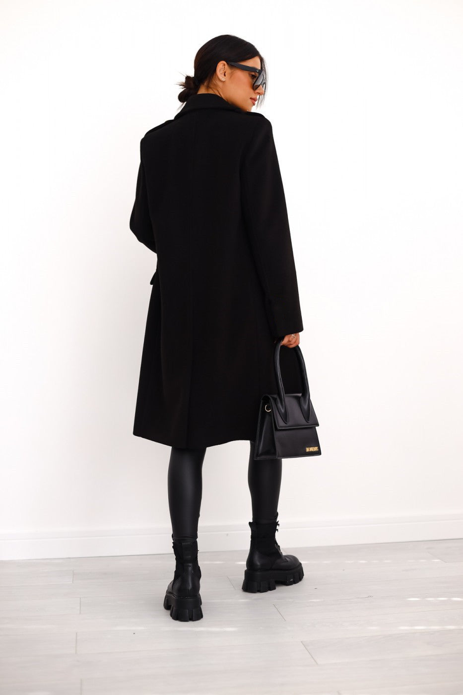 Women’s Trench Coat | Double-Breasted with Texture & Long Cut
