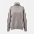 Valmonti | Women’s Wool-Blend Turtleneck Sweater – Oversized Thick Knit