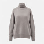 Valmonti | Women’s Wool-Blend Turtleneck Sweater – Oversized Thick Knit