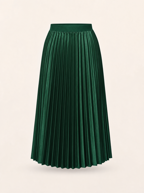 Elara Pleated Midi Skirt