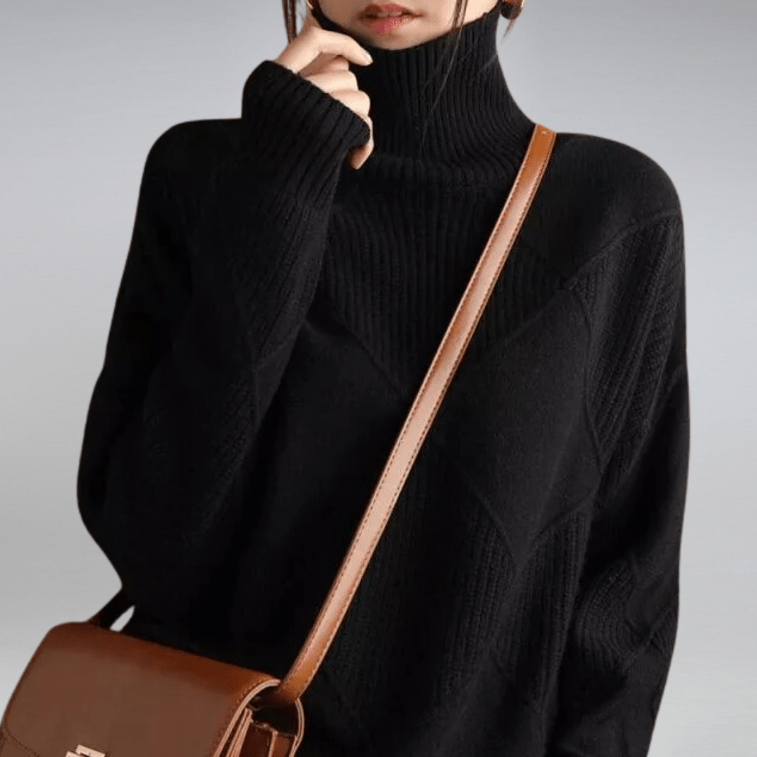 Women's Turtleneck Jumper with Soft Fabric and Cozy Fit