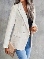 Women Blazer with Buttons and Long Sleeves | Structured