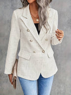Women Blazer with Buttons and Long Sleeves | Structured