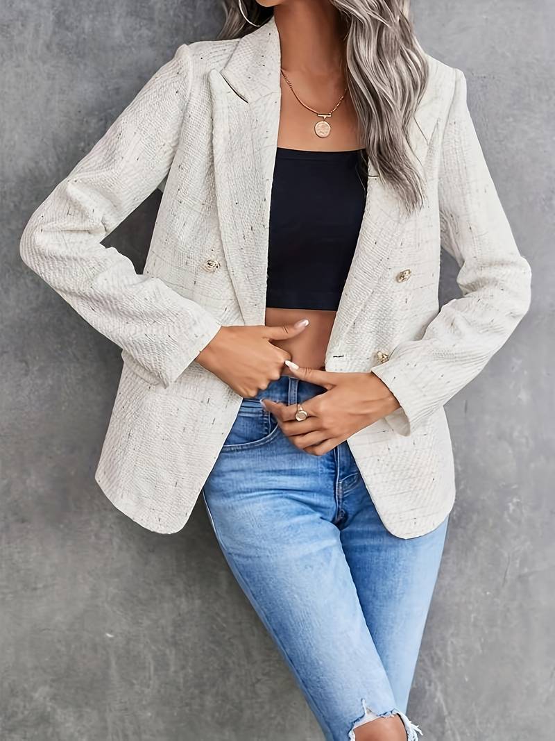 Women Blazer with Buttons and Long Sleeves | Structured