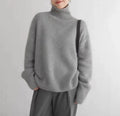 Women’s Cashmere Turtleneck Sweater Soft Knit Relaxed Fit